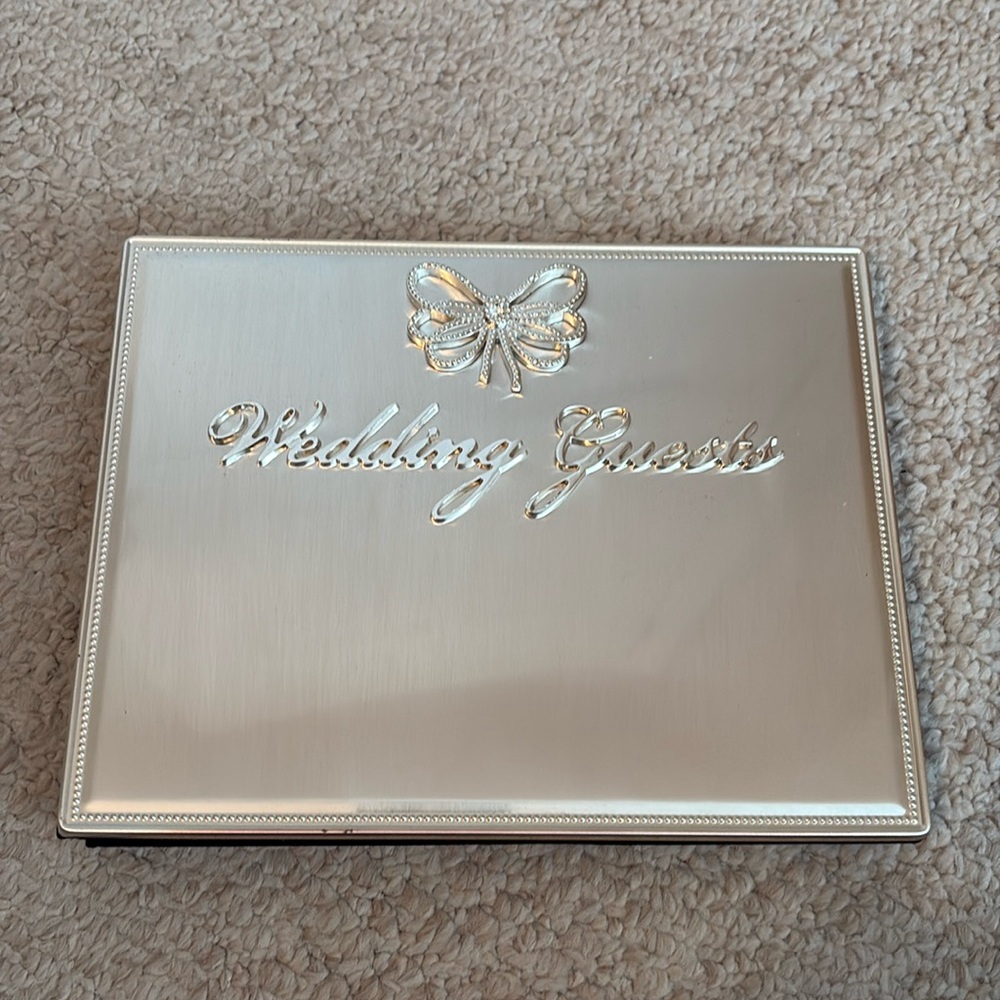 Wedding guest book - silver